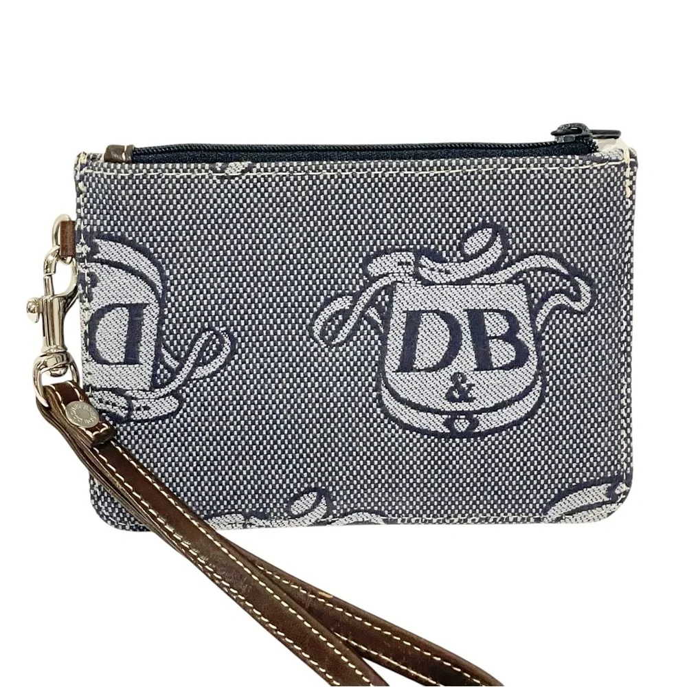 DOONEY‎ & BOURKE  Navy DB DONEGAL CANVAS WRISTLET Keychain